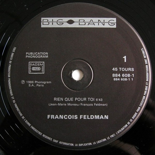 François Feldman - Rien Que Pour Toi | Big Bang (884 608-1) - 3