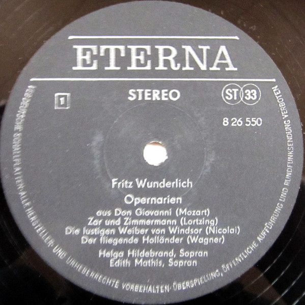 Fritz Wunderlich - Opernarien | ETERNA (8 26 550) - 3 Fritz Wunderlich - Opernarien | ETERNA (8 26 550) - 3