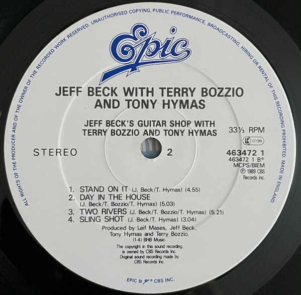 Jeff Beck With Terry Bozzio And Tony Hymas - Jeff Beck's Guitar Shop | Epic (463472 1) - 3