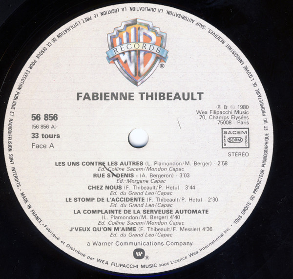Fabienne Thibeault - Profil | Warner Bros. Records (56856) - 4