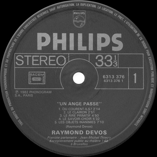 Raymond Devos - "Un Ange Passe" | Philips (6313376) - 4 Raymond Devos - "Un Ange Passe" | Philips (6313376) - 4