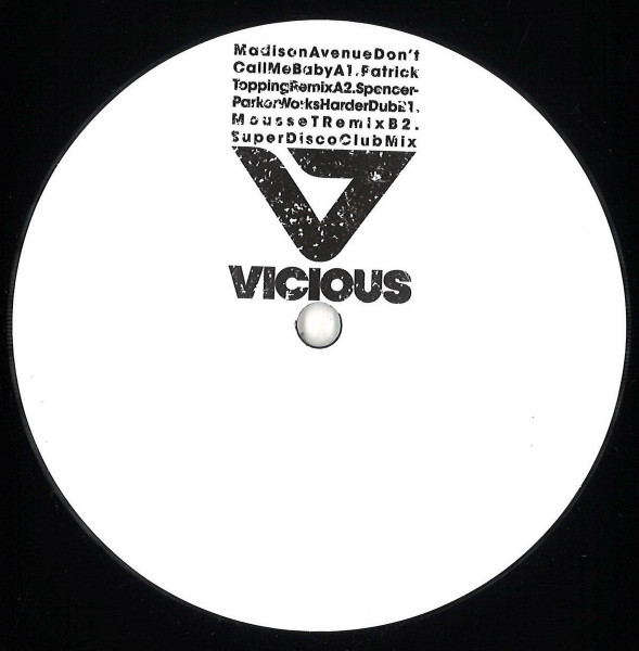 Madison Avenue - Don't Call Me Baby | Vicious Grooves (VG12460) - main Madison Avenue - Don't Call Me Baby | Vicious Grooves (VG12460) - main