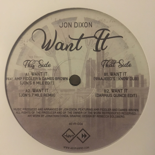 Jon Dixon - Want It | 4evr 4wrd (4EVR-004) - main