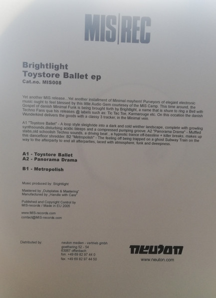 Brightlight - Toystore Ballet | MIS Records (MIS 008) - 2 Brightlight - Toystore Ballet | MIS Records (MIS 008) - 2