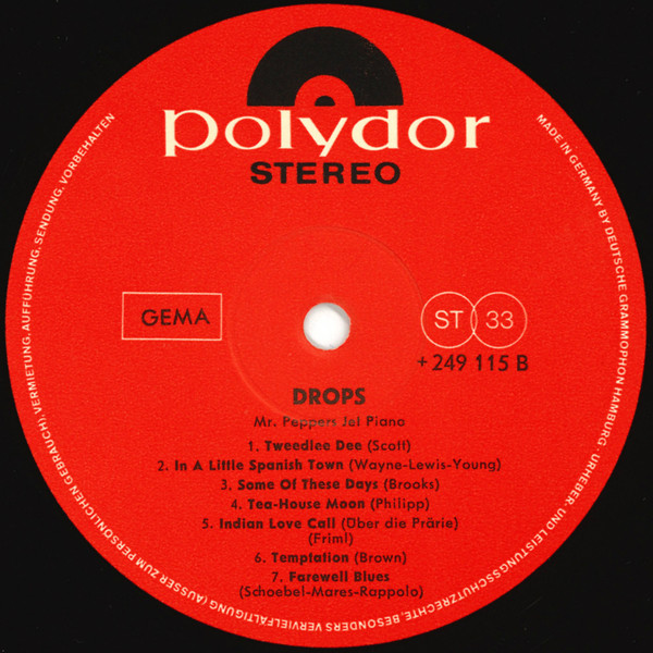 Mr. Pepper's Jet Piano - Drops | Polydor (249 115) - 4