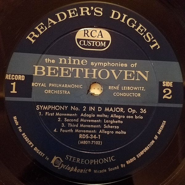 Ludwig van Beethoven , René Leibowitz , Royal Philharmonic Orchestra , The Beecham Choral Society - The Nine Symphonies Of Beethoven | Reader's Digest (RDS-34) - 3