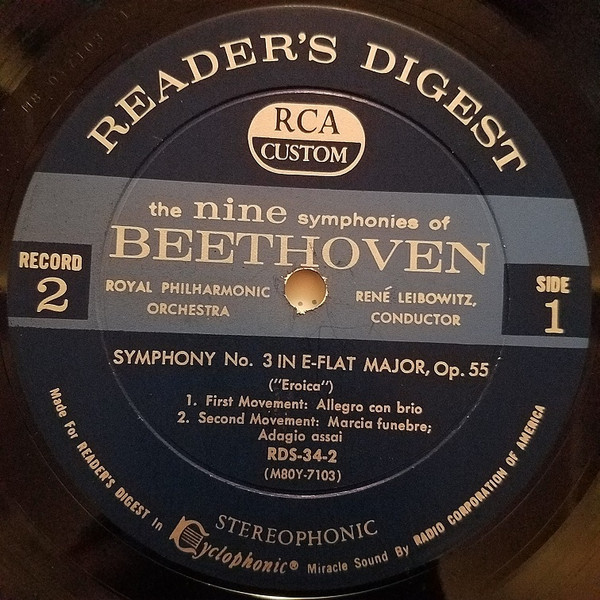 Ludwig van Beethoven , René Leibowitz , Royal Philharmonic Orchestra , The Beecham Choral Society - The Nine Symphonies Of Beethoven | Reader's Digest (RDS-34) - 4