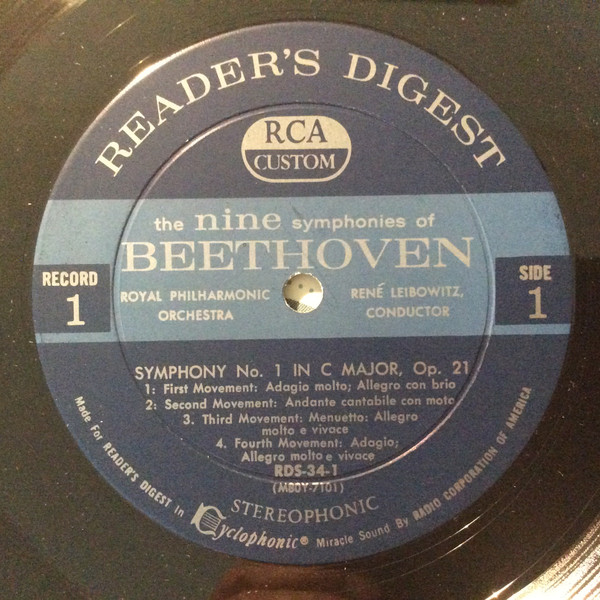 Ludwig van Beethoven , René Leibowitz , Royal Philharmonic Orchestra , The Beecham Choral Society - The Nine Symphonies Of Beethoven | Reader's Digest (RDS-34) - 2