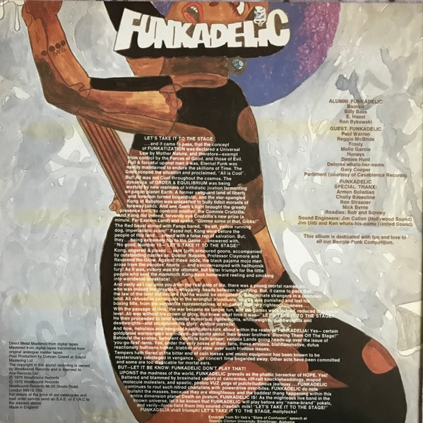 Funkadelic - Let's Take It To The Stage | Westbound Records (SEWA 044)