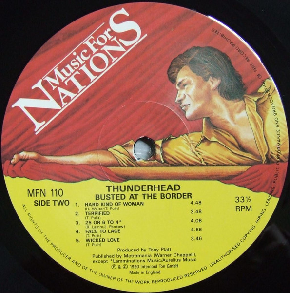 Thunderhead - Busted At The Border | Music For Nations (MFN 110) - 4
