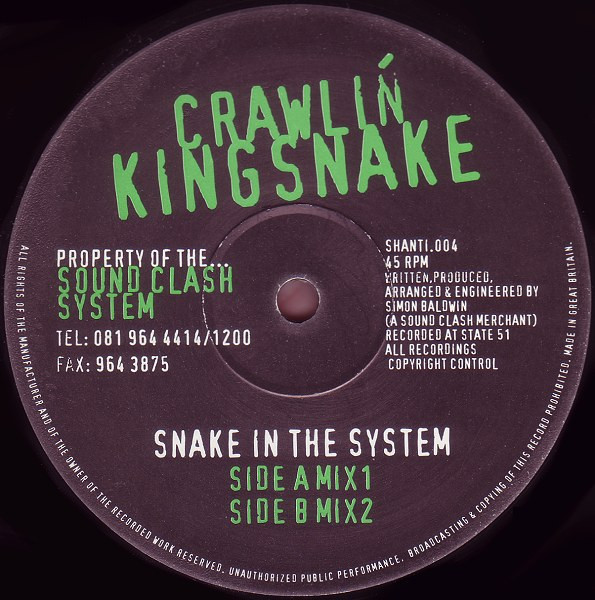 Crawlin' Kingsnake - Snake In The System | Shiva Shanti (SHANTI.004) - main Crawlin' Kingsnake - Snake In The System | Shiva Shanti (SHANTI.004) - main