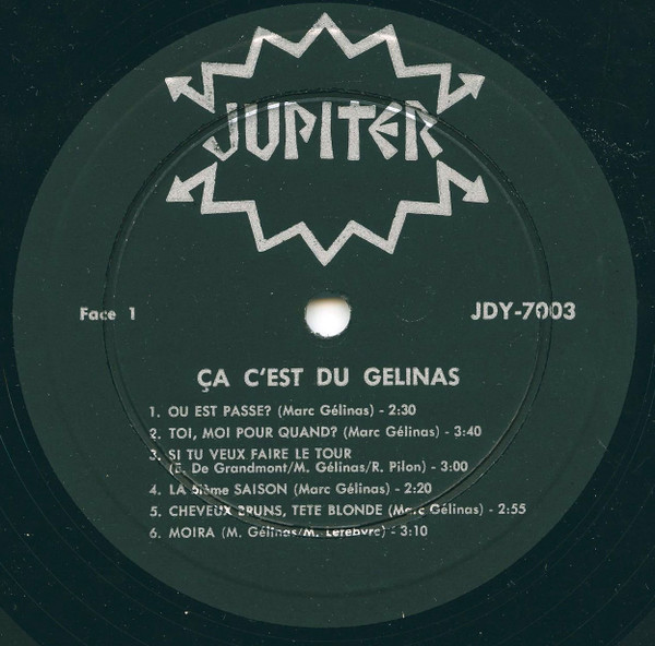 Marc Gélinas - Ça C'est Du Gelinas | Jupiter (JDY-7003) - 3