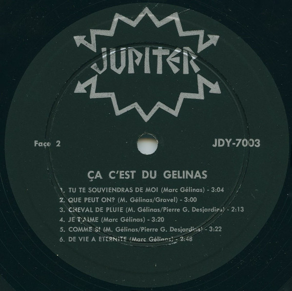 Marc Gélinas - Ça C'est Du Gelinas | Jupiter (JDY-7003) - 4