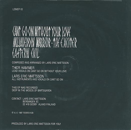 Lars Eric Mattsson - Cant Go On Without Your Love | LEM Records (LEMEP-10) - 2