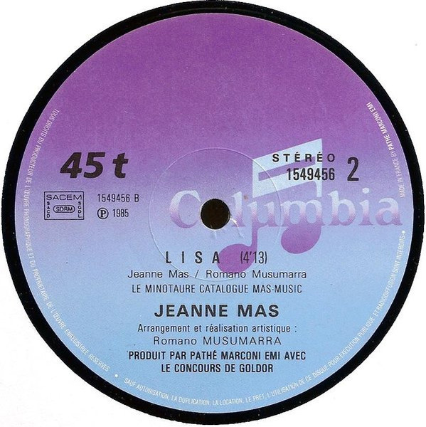 Jeanne Mas - Johnny, Johnny | Columbia (1549456) - 4