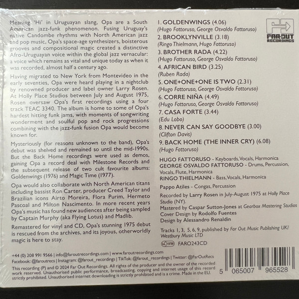 OPA - Back Home | Far Out Recordings (FARO243CD) - 2 OPA - Back Home | Far Out Recordings (FARO243CD) - 2