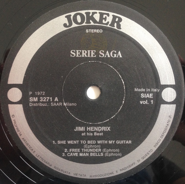 Jimi Hendrix - Jimi Hendrix At His Best (Volume 1) | Joker (SM 3271) - 3