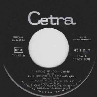 Claudio Villa - Chitarra Romana | Cetra (CET-EP 8001) - 3