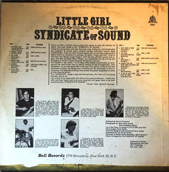 Syndicate Of Sound - Little Girl | Bell Records (LP 6001) - 2 Syndicate Of Sound - Little Girl | Bell Records (LP 6001) - 2