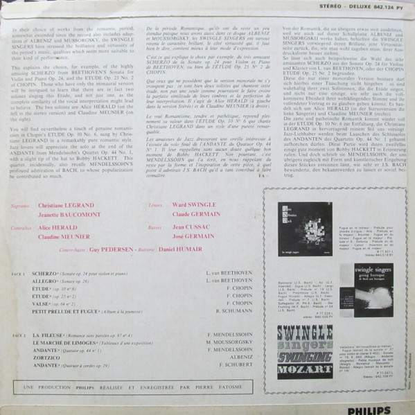 Les Swingle Singers - Les Romantiques | Philips (842.124 PY) - 2 Les Swingle Singers - Les Romantiques | Philips (842.124 PY) - 2