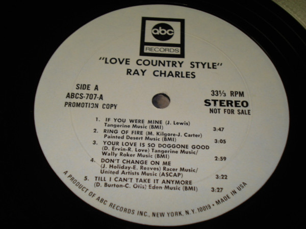 Ray Charles - Love Country Style | ABC Records (ABCS 707) - 3 Ray Charles - Love Country Style | ABC Records (ABCS 707) - 3