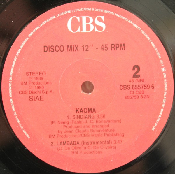 Kaoma - Donna Con Te | CBS (655759 6) - 4