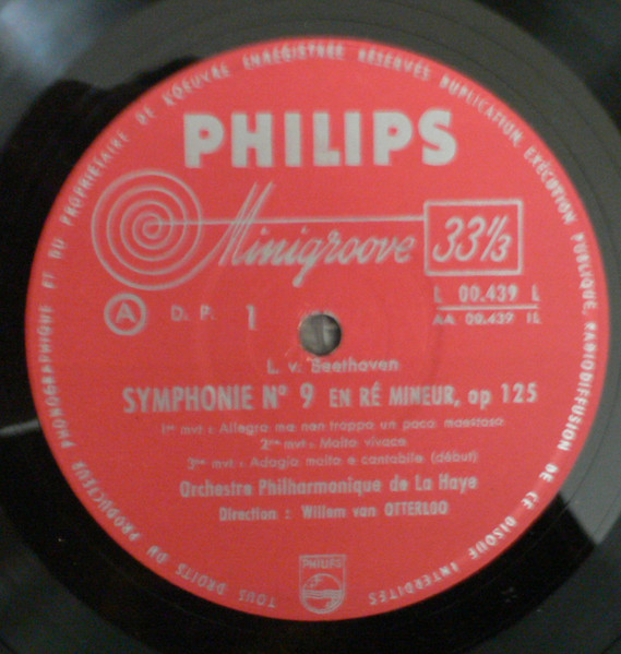 Ludwig van Beethoven , The Hague Philharmonic , Amsterdamer Toonkunst-Chor , Willem Van Otterloo - Symphonie N° 9 Avec Choeurs | Philips (L 00.439 L) - 3