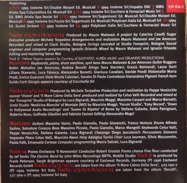 Andrea Bocelli - Romanza | Polydor (539 836-2) - 2 Andrea Bocelli - Romanza | Polydor (539 836-2) - 2