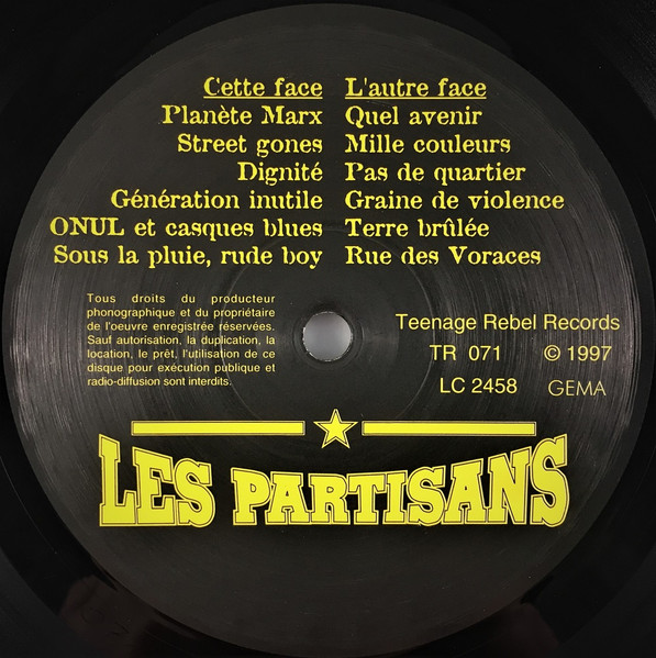 Les Partisans - Les Partisans | Teenage Rebel Records (TR 071) - 4