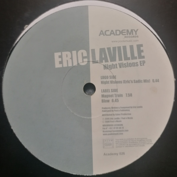 Eric Laville - Night Visions EP | Academy Records (Academy 026) - main Eric Laville - Night Visions EP | Academy Records (Academy 026) - main
