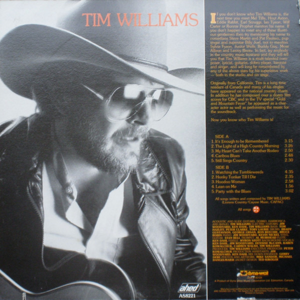 Tim Williams - It's Enough To Be Remembered | AHED (AS-8221) - 2 Tim Williams - It's Enough To Be Remembered | AHED (AS-8221) - 2