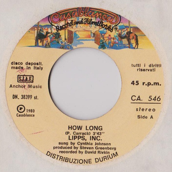 Lipps, Inc. - How Long | Casablanca (CA 546) - 3