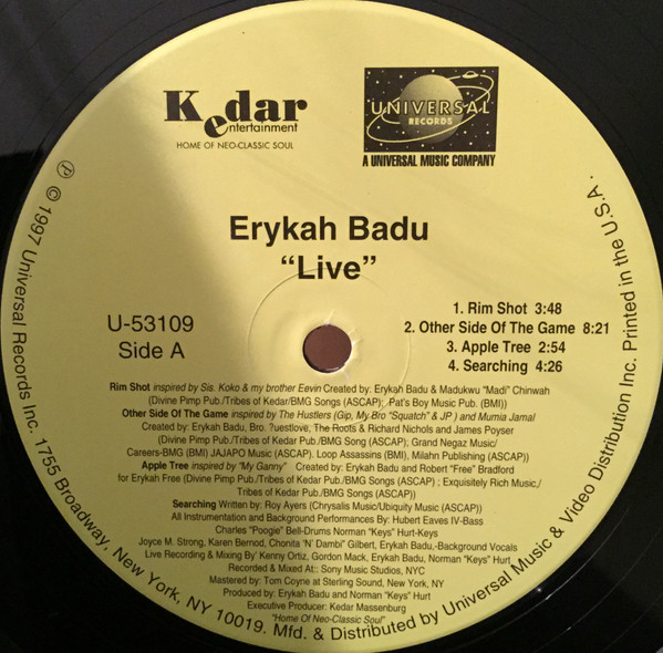 Erykah Badu - Live | Universal Records (U-53109) - 2