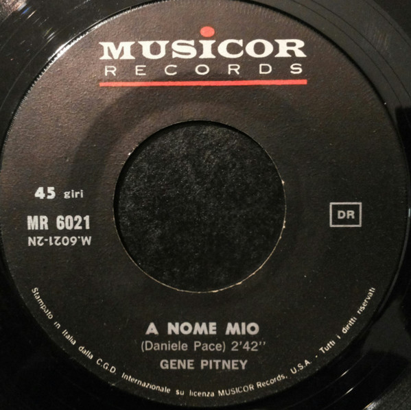 Gene Pitney - Nessuno Mi Può Giudicare | Musicor Records (MR 6021) - 4