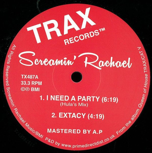 Screamin' Rachael - I Need A Party | Trax Records (TX487)