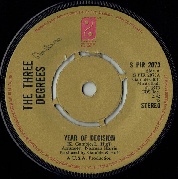 The Three Degrees - Year Of Decision | Philadelphia International Records (S PIR 2073) - main