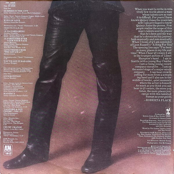 Quincy Jones - You've Got It Bad Girl | A&M Records (AML 34935) - 2