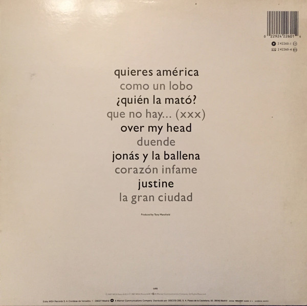 Miguel Bosé - XXX | WEA (242260 1) - 2 Miguel Bosé - XXX | WEA (242260 1) - 2