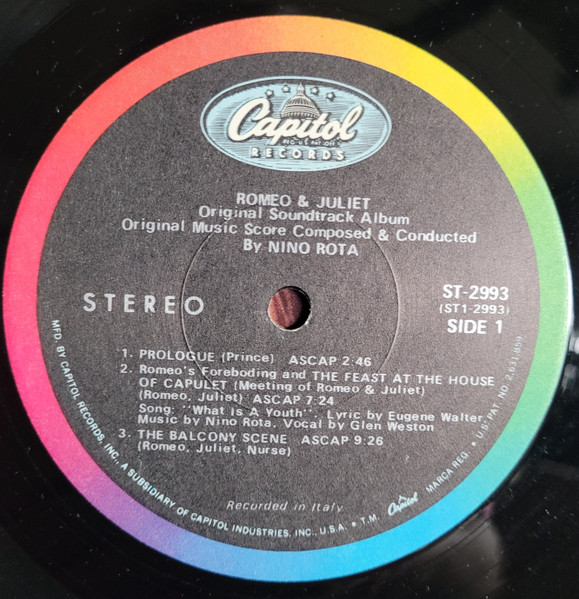 Nino Rota , Leonard Whiting , Olivia Hussey - Romeo & Juliet [Vinyl] | Capitol Records (ST 2993) - 4