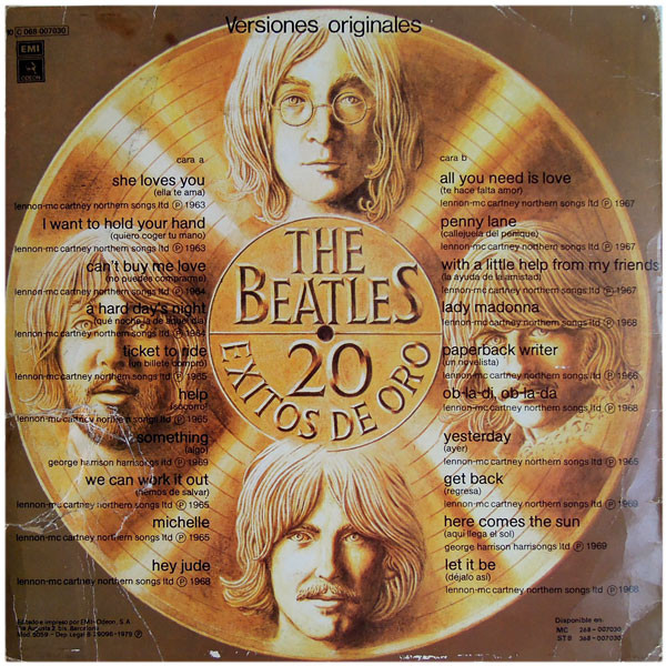 The Beatles - 20 Exitos De Oro | Odeon (10C 068-007.030) - 2