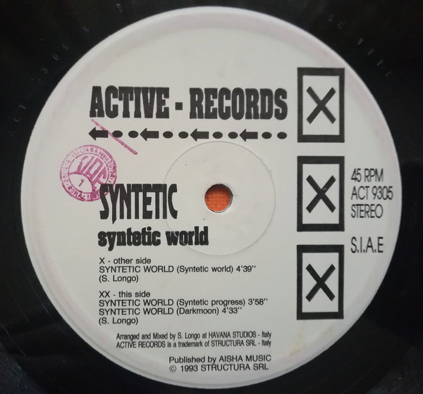 Syntetic - Syntetic World | Active Records (ACT 9305) - main