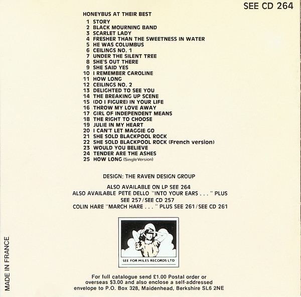 Honeybus - Honeybus At Their Best | See For Miles Records Ltd. (SEE CD 264) - main