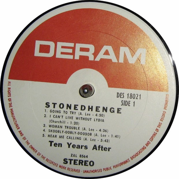 Ten Years After - Stonedhenge | Deram (DES 18021) - 3