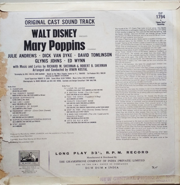 Walt Disney's Mary Poppins (Original Cast Sound Track)