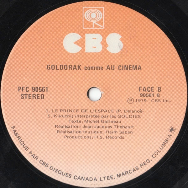 Various - Goldorak: Comme Au Cinema | CBS (PFC-90561) - 4 Various - Goldorak: Comme Au Cinema | CBS (PFC-90561) - 4