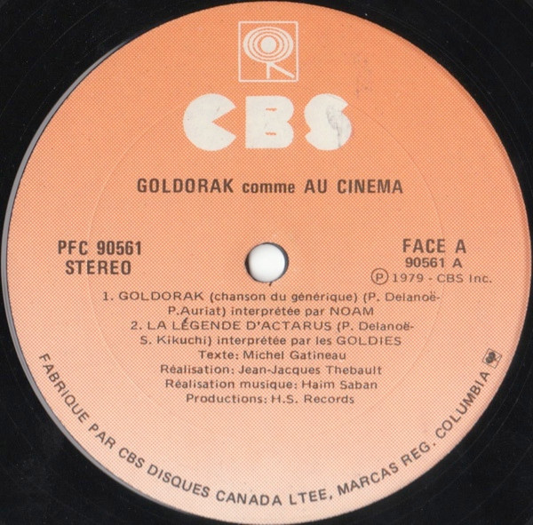 Various - Goldorak: Comme Au Cinema | CBS (PFC-90561) - 3 Various - Goldorak: Comme Au Cinema | CBS (PFC-90561) - 3