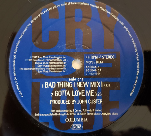 Cry Of Love - Bad Thing | Columbia (660046 6) - 4 Cry Of Love - Bad Thing | Columbia (660046 6) - 4