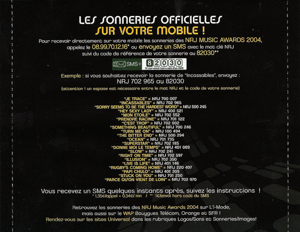 Various - NRJ Music Awards 2004 | Virgin EMI Strategic Marketing (7243 596939 2 7) - 4 Various - NRJ Music Awards 2004 | Virgin EMI Strategic Marketing (7243 596939 2 7) - 4