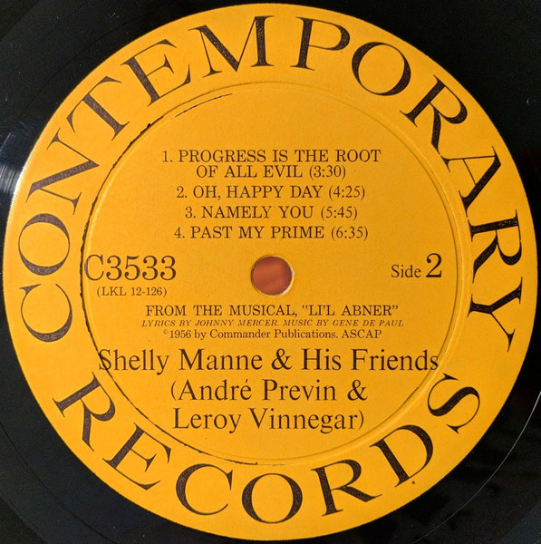 Shelly Manne & His Friends - Modern Jazz Performances Of Songs From Li'l Abner | Contemporary Records (C3533) - 4 Shelly Manne & His Friends - Modern Jazz Performances Of Songs From Li'l Abner | Contemporary Records (C3533) - 4