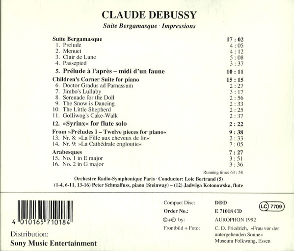 Claude Debussy - Suite Bergamasque - Impressions | Aurophon (ECD 71018) - 2